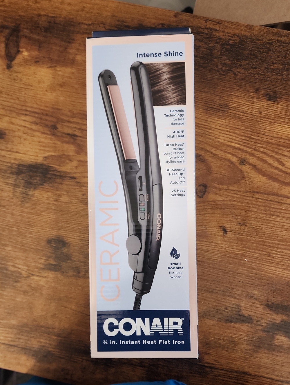 Conair 3/4" Ceramic Flat Iron - Rose Gold and Black